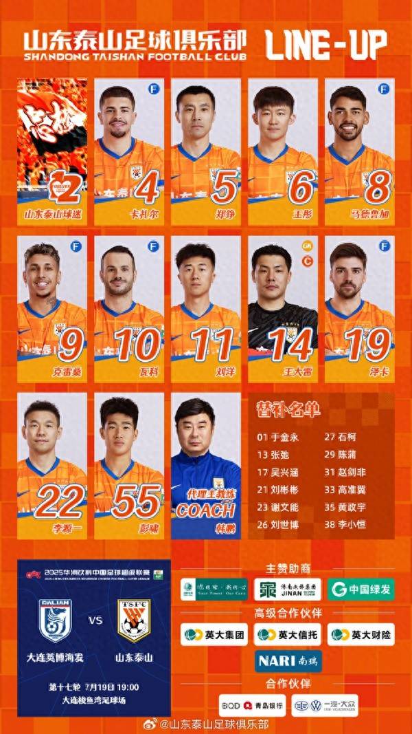 皇冠信用網账号申请_韩鹏出师不利泰山0比2不敌大连皇冠信用網账号申请，彭啸首秀王大雷里程“悲”